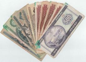 Vegyes 10db-os forint bankjegy tétel, közte 1990. 500Ft T:F,VG fo