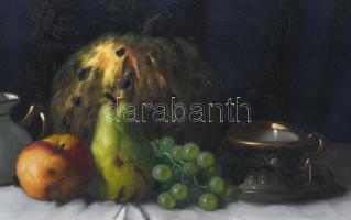 Molnár Z. János (1880-1960): Csendélet. Olaj, vászon, jelzett. Restaurált. 55x68 cm
