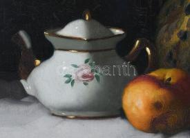 Molnár Z. János (1880-1960): Csendélet. Olaj, vászon, jelzett. Restaurált. 55x68 cm