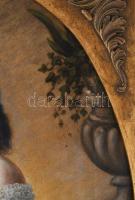 Olvashatatlan (Thieme?) jelzéssel: Fiatal hölgy portréja, 1855 (biedermeier szépség). Olaj, vászon. ...