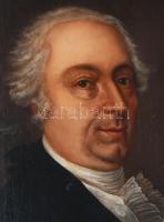Jelzés nélkül, XVIII. sz. festő: Portré, olaj, vászon, restaurált, dublírozott. Fakeretben. 57×46 cm