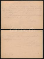 Bosznia Hercegovina 1917 Jótékonysági bélyegek 2 cenzúrás lapon elsőnapi bélyegzéssel