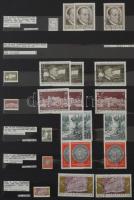 Ausztria 1968-1976 párhuzamos bélyegzett és postatiszta gyűjtemény 2 db 10 ill. 12 lapos berakóban