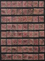 Régi Deutsches Reich, Württemberg, NDK forgalmi bélyegek nagyobb mennyiségekben, 15 db 2 oldalas A/7 berakólapon