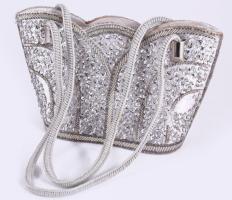 Flitteres táska, hiányos, 28x21 cm