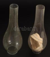 3 darab antik petróleumlámpa üveg