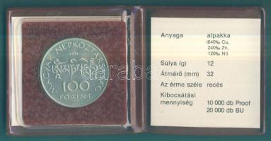 1984. 100Ft "Kőrösi Csoma Sándor" T:BU Eredeti tokban, tanúsítvánnyal!