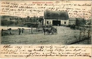 1901 Torda, Turda; Aranyos híd. Füssy és Sztupjár kiadása / Aries river bridge (Rb)