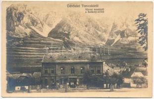 Torockó, Rimetea; Városi vendéglő a Székely kővel, étterem, Takarék, Magyar nemzeti szálloda / hotel, restaurant, rock. photo (EB)