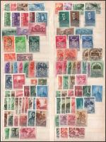 1926-1944 Pengő-fillér összeállítás sorokkal, másodpéldányokkal, összesen 400 db bélyeg 2 db berakól...