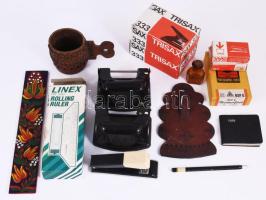 Papírtáskányi zömmel íróasztali tétel.