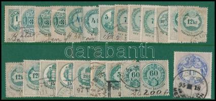 1868-1876 23 db okmánybélyeg