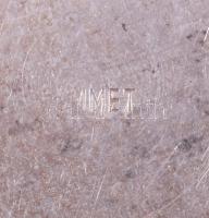 4 darab ezüstözött pohár alátéttel, jelzett, d: 2,5 cm