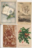 12 db RÉGI karácsonyi üdvözlő képeslap / 12 pre-1945 Christmas greeting postcards
