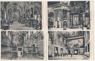 VATIKÁN - 20 db RÉGI képeslap, képeslapfüzetből, belsők / VATICAN - 20 pre-1945 postcards from a booklet, interiors