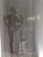 Antik parádi kúrapohár, cserkész ábrázolással, pattogzással, m: 11 cm