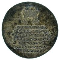 1790. Habsburg Birodalom "II. Lipót pozsonyi koronázása" Ag koronázási zseton. "LEOPO...
