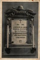 1741-1918 Pro Patria, a cs. és kir. 37. József főherceg és a testvér 139. gyalogezred világháborúban elesett hősi halottainak, a bajtársak anno 1933 / WWI Hungarian military monument (gyűrődések / creases)