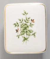 Hollóházi Erika mintás bonbonier, jelzett, hibátlan, 9x8 cm