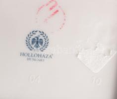 Hollóházi Erika mintás bonbonier, jelzett, hibátlan, 9x8 cm