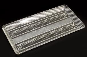 Ólomkristály tálca, 29x14,5 cm