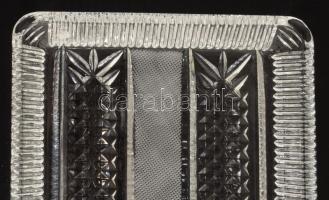 Ólomkristály tálca, 29x14,5 cm