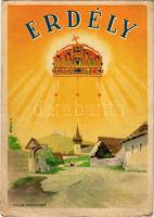1940 Erdélyi részek visszacsatolásának emlékére. Megjöttünk testvérek! Hozzuk a szívünket, de ha kell, Erdélyért adjuk a vérünket! / entry of the Hungarian troops to Transylvania, irredenta propaganda s: Németh N. (EB)