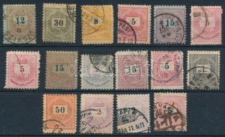 1874-1899 16 db Krajcáros bélyeg