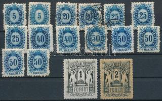 1874 Réznyomat távírda 16 db bélyeg
