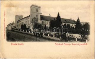Garamszentkereszt, Sväty Kríz nad Hronom, Ziar nad Hronom; Püspöki kastély. Anderle Kálmán kiadása / bishop's castle (ázott sarkak / wet corners)