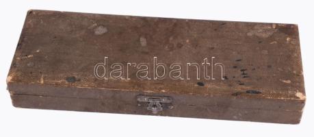 Régi íróasztali készlet, dobozában