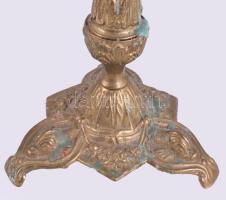 Bronz gyertyatartó, m: 32 cm
