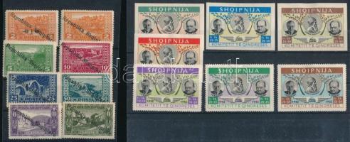 Albánia 1920-1952 3 db sor 2 stecklapon