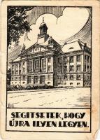 Kecskemét, Kegyesrendi gimnázium 'Segítsetek, hogy újra ilyen legyen' (szakadások / tears)