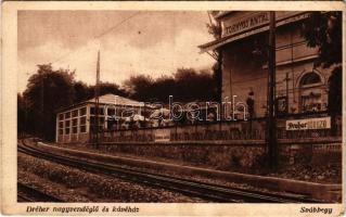 Budapest XII. Svábhegy, Tornyos Antal Dréher nagyvendéglő és kávéház, söröző, fogaskerekű állomás. Áldor Dezső felvétele (EB)