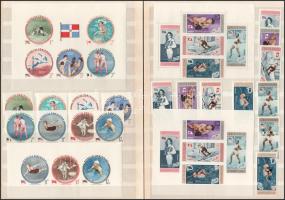 Dominikai Köztársaság 1956-1960 Olimpia motívum sorok, blokkok 4 berakólapon