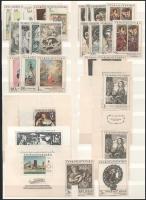 Csehszlovákia 1966-1973 Festmény sorok, összefüggések és blokkok nagyalakú berakólap mindkét oldalán