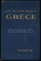 Grece. Les Guides Bleus. Paris, 1953, Librairie Hachette, LXXXIX+(1)+703+(1) p. Oldalszámozáson kívül kihajtható térképekkel. Francia nyelven. Kiadói műbőr-kötés