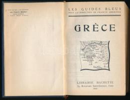 Grece. Les Guides Bleus. Paris, 1953, Librairie Hachette, LXXXIX+(1)+703+(1) p. Oldalszámozáson kívü...