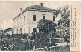 Brád, Rudai 12 Apostol bányatársulat igazgatósági épülete. Gedő Manó fényképész felvétele, Joan Cuteán kiadása / Directiunea societati 12 apostoli / directorate of the gold mine (gyűrődés / crease)