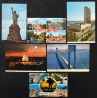 USA és Kanada 700 - 800 db modern városképes lap cipős dobozban