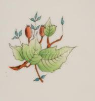 Herendi 4 darab hecsedli mintás tál, jelzett, 2. oszt., kis kopással, d: 19,5 cm