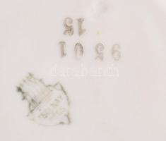 Zsolnay tollazott virágmintás kávés készlet, csésze- és fedőhiánnyal, jelzett