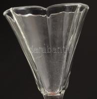 7 darabos francia fagylaltos kehely szett, jelzett, m: 15 cm