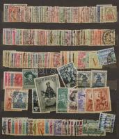 Belgium több száz darab bélyeg 10 lapos berakóban (betapadt/beragadt bélyegek / a lot of stamps stic...