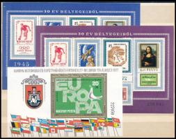 1976-1977 Kis tétel, 8 db borítékban, benne blokk, emlékív összefüggések, több példányok (~19.250)