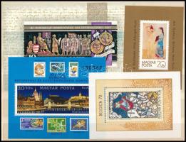 1972-1984 Kis tétel, 14 db borítékban, benne blokk, emlékív összefüggések, több példányok (~20.300)