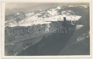 Tarhavaspataka, Tarhavas, Tarhaus, Tarhausi; Posten am Tarhavas / Első világháborús osztrák-magyar katonák állásai a Tarhavason / WWI K.u.K. military, positions on Munte Tarhausu. photo (EK)