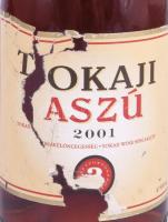 2001 Tokaji aszú, 3 puttonyos, bontatlan palack, sérült címkével, 0,5 l