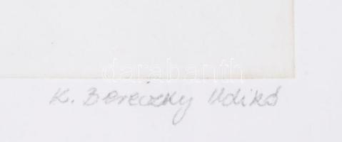 K. Bereczky Ildikó: Zsákmány. Színezett rézkarc. Jelzett, sorszámozott. 10/50. 16x23 cm Üvegezett ke...